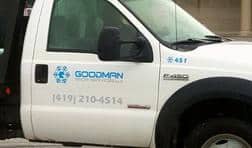 Goodman Snow Services truck close up